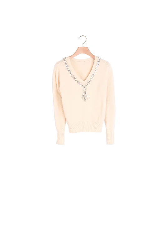 sequin embellished women cardigan for special occasionsPull à encolure ornée de bijoux sequin embellished women cardigan for special occasionsPull à encolure ornée de bijoux