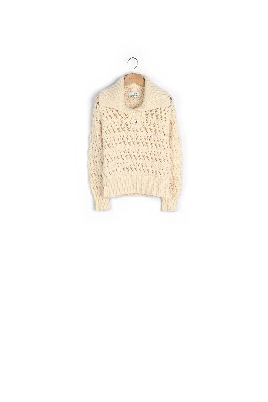 oversized women cardigan for a trendy and cozy lookPULL Ecru