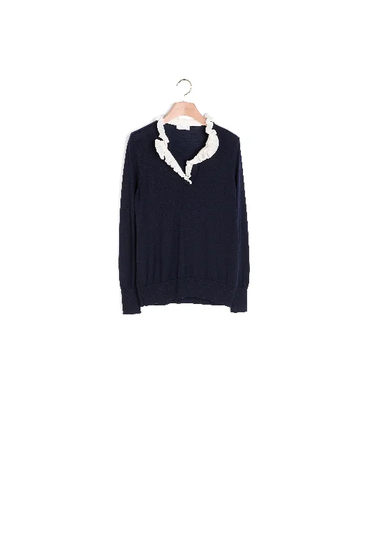 hooded women cardigan for added warmth and stylePull Marine