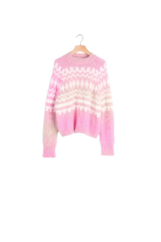 color block women cardigan with bold huesPull en grosse maille