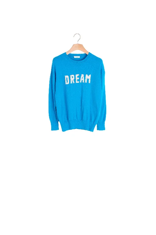 long length women cardigan with side slitsPull à message brodé