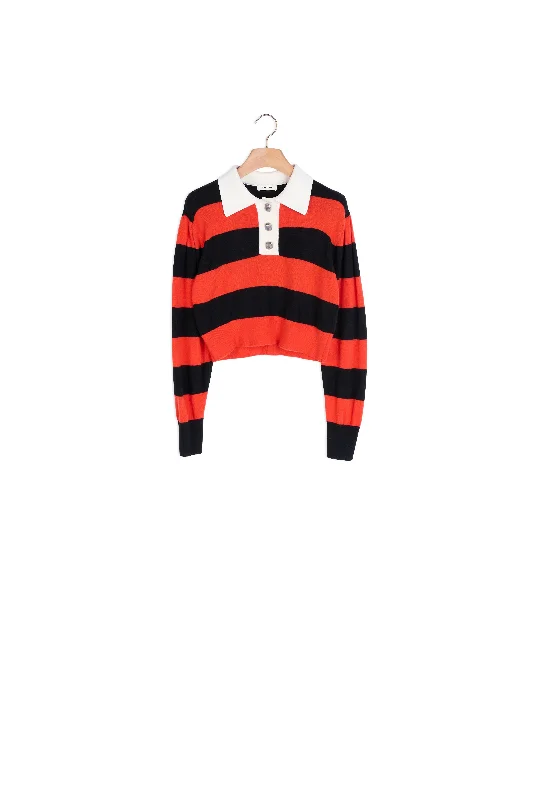 ribbed women cardigan with a classic texturePull court bicolore
