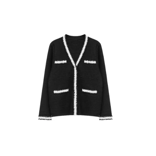 maternity women cardigan for expecting momsKnit Contrast Ribbon Cardigan
