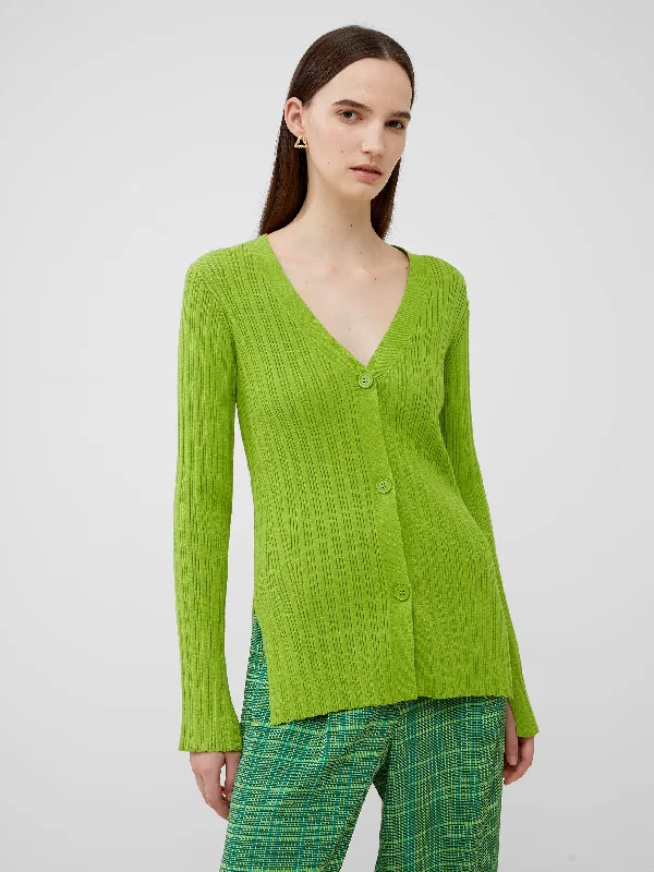 cable knit women cardigan with intricate patternsLeonora Recycled Cardigan