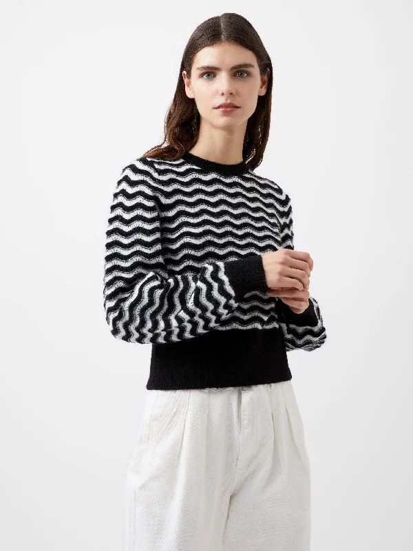 floral print women cardigan for a feminine touchNatasha Recycled Scallop Jumper