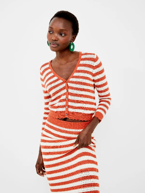 boyfriend style women cardigan for a relaxed fitNesta Stripe Cardigan