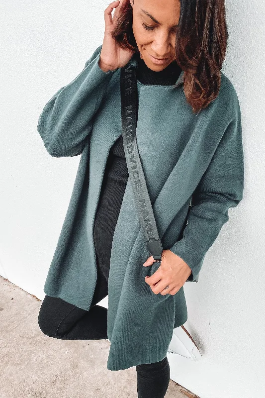 v neck women cardigan to elongate the necklineNora Coatigan Thyme