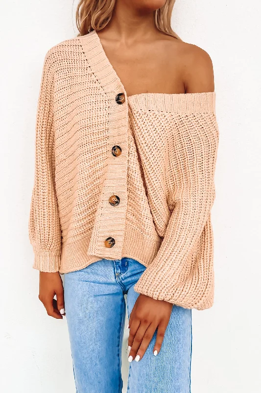 button down women cardigan with vintage buttonsPerry Cardigan Natural