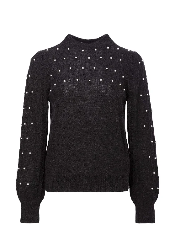 hooded women cardigan for added warmth and stylePullover Mart Martine Uni Noir