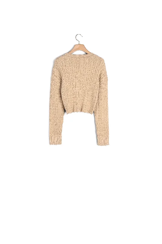 oversized women cardigan for a trendy and cozy lookPull Beige