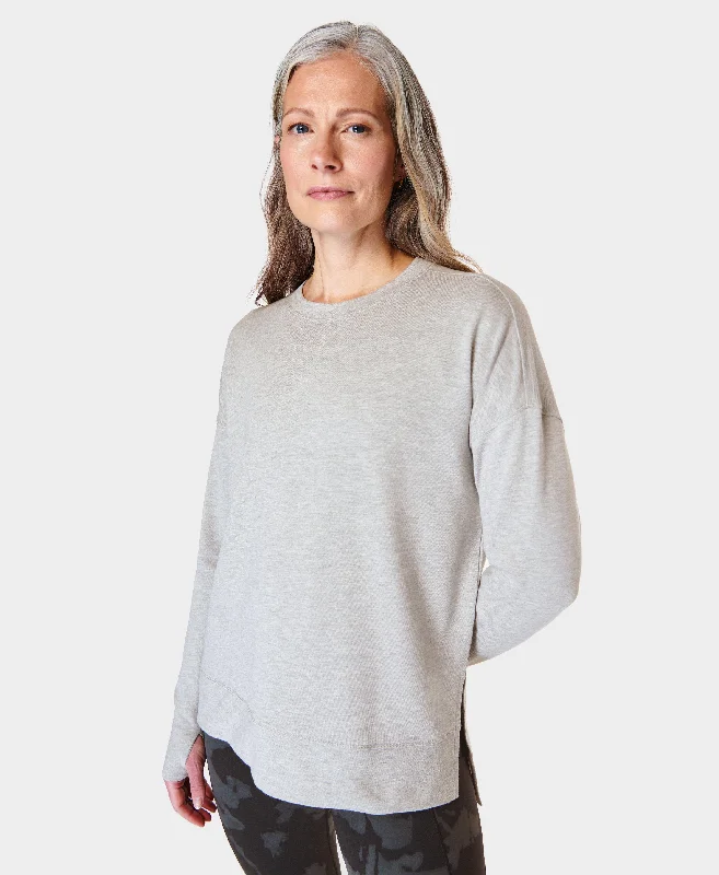 ribbed women cardigan with a classic textureAfter Class Longline Sweatshir Sb8985b Light-Grey-Marl ribbed women cardigan with a classic textureAfter Class Longline Sweatshir Sb8985b Light-Grey-Marl