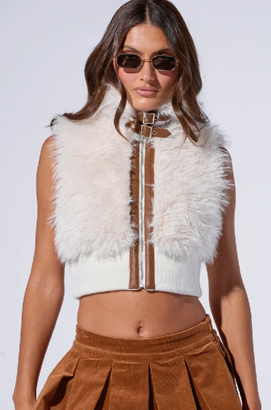 hooded women cardigan for added warmth and styleTRY TO TAME ME FUR TOP