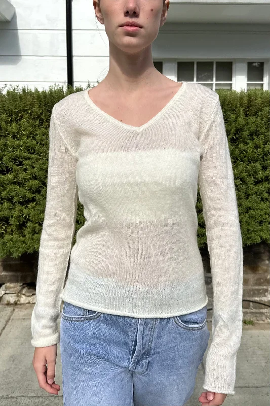Plus Size Women's Oversized Chunky Knit SweatersAndi V-Neck Sweater