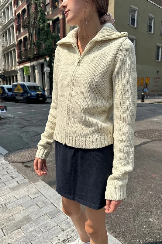 Short Sleeve Women's Cotton Blend Sweaters in Pastel ColorsAndrea Wool Sweater