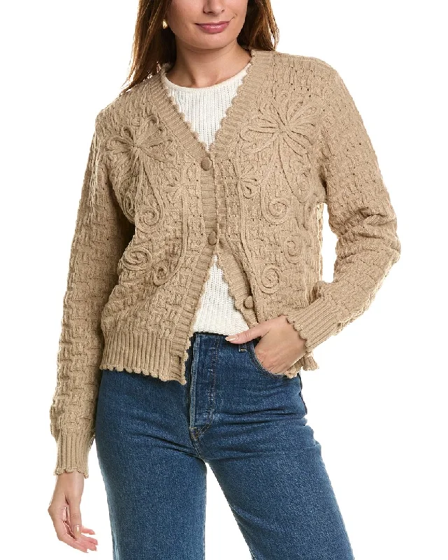 Plus Size Women's Fit - and - Flare Sweater Dresses with Ruffled HemANNA KAY Deja Vu Cashmere-Blend Cardigan Plus Size Women's Fit - and - Flare Sweater Dresses with Ruffled HemANNA KAY Deja Vu Cashmere-Blend Cardigan