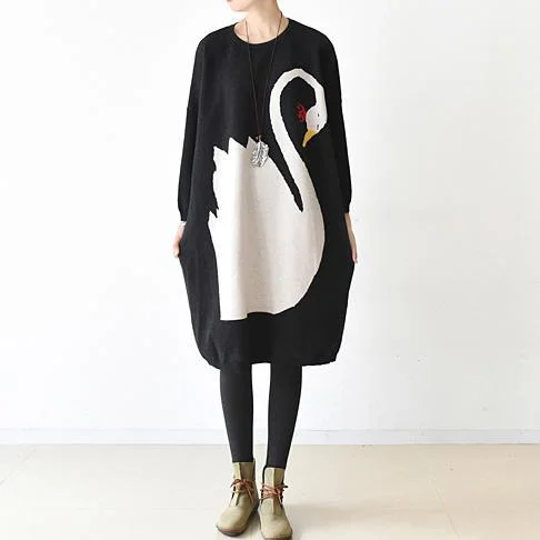 Sleeveless Women's Silk Blend Sweater Dresses for a Sophisticated Lookblack new winter swan oversized knit sweaters baggy sweater dresses Sleeveless Women's Silk Blend Sweater Dresses for a Sophisticated Lookblack new winter swan oversized knit sweaters baggy sweater dresses