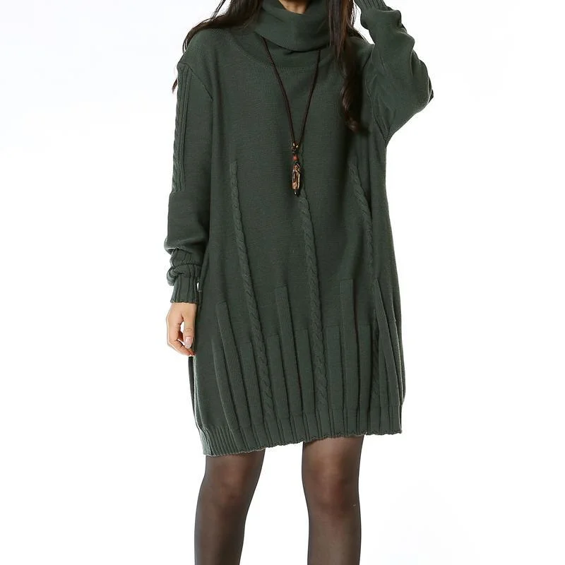 Mock Neck Women's Angora Blend Sweater Dresses in Solid ColorsBlackish green sweater dresses turtle neck Plus size Mock Neck Women's Angora Blend Sweater Dresses in Solid ColorsBlackish green sweater dresses turtle neck Plus size