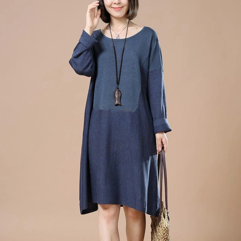 Knee - Length Women's Wool Blend Sweater Dresses in Neutral ColorsBlue oversized pullover sweater dresses unique design Knee - Length Women's Wool Blend Sweater Dresses in Neutral ColorsBlue oversized pullover sweater dresses unique design