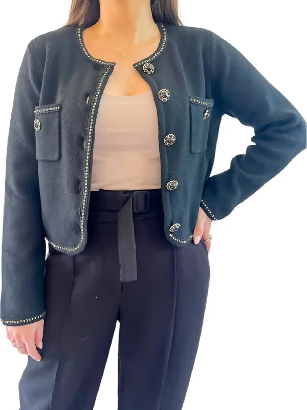 Plus Size Women's Tunic - Style Sweater Dresses with PocketsCoco Knit Cardigan In Black Plus Size Women's Tunic - Style Sweater Dresses with PocketsCoco Knit Cardigan In Black