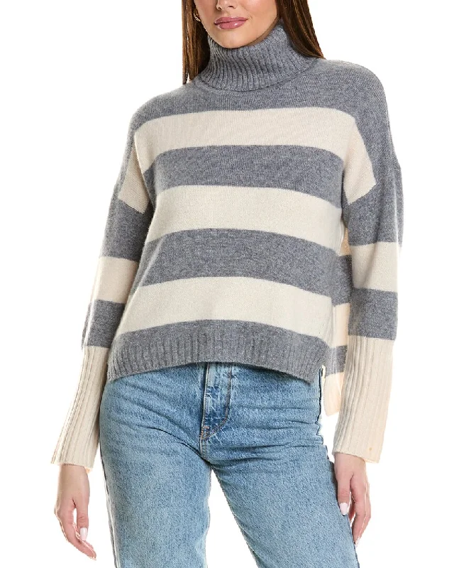 Plus Size Women's Open - Front Cardigan Style Sweater DressesDesign History Colorblocked Turtleneck Cashmere Sweater Plus Size Women's Open - Front Cardigan Style Sweater DressesDesign History Colorblocked Turtleneck Cashmere Sweater