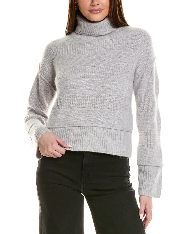 Plus Size Women's Fit - and - Flare Sweater Dresses with Ruffled HemDesign History Exposed Seam Turtleneck Cashmere Sweater Plus Size Women's Fit - and - Flare Sweater Dresses with Ruffled HemDesign History Exposed Seam Turtleneck Cashmere Sweater