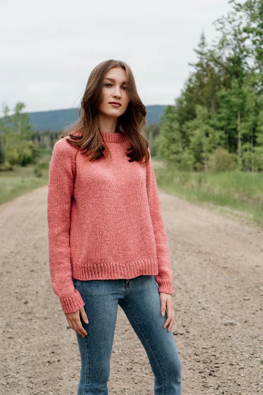 Boat Neck Women's Merino Wool Sweaters in Neutral ShadesEthel Crewneck Pullover