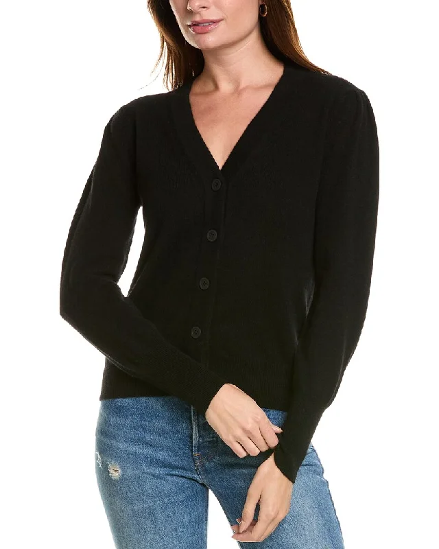 Mock Neck Women's Angora Blend Sweater Dresses in Solid ColorsForte Cashmere Buttoned Short Cashmere Cardigan Mock Neck Women's Angora Blend Sweater Dresses in Solid ColorsForte Cashmere Buttoned Short Cashmere Cardigan