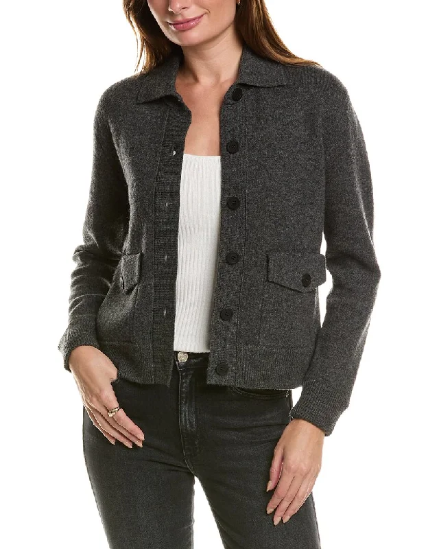 Wrap - Style Women's Lambswool Sweater Dresses in Elegant ShadesForte Cashmere Double Knit Crop Rib Trim Wool & Cashmere-Blend Shacket Wrap - Style Women's Lambswool Sweater Dresses in Elegant ShadesForte Cashmere Double Knit Crop Rib Trim Wool & Cashmere-Blend Shacket