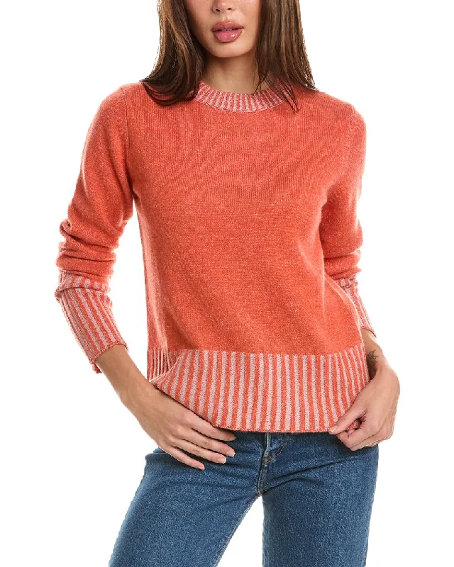 Plus Size Women's Turtleneck Sweater Dresses with Side SlitsForte Cashmere Plaited High Rib Crew Cashmere Sweater Plus Size Women's Turtleneck Sweater Dresses with Side SlitsForte Cashmere Plaited High Rib Crew Cashmere Sweater