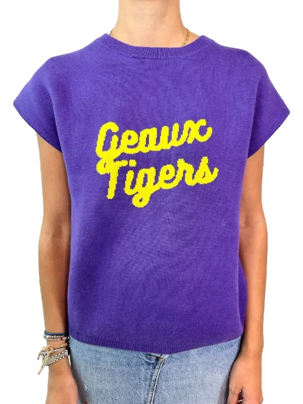 Longline Women's Mohair Sweater Dresses in a Loose FitGame Day Sweater In Geaux Tigers Longline Women's Mohair Sweater Dresses in a Loose FitGame Day Sweater In Geaux Tigers