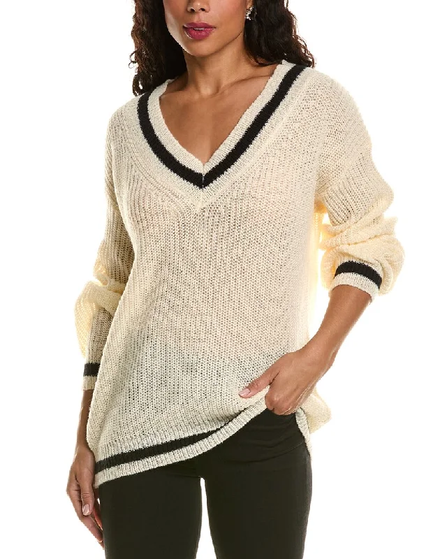 Plus Size Women's Long Sleeve Cable Knit Sweater DressesHL Affair V-Neck Sweater