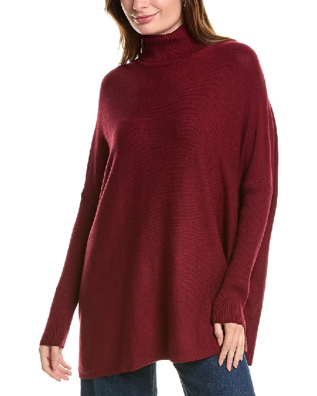 Cowl Neck Women's Cashmere Blend Sweater Dresses for WinterJoseph A. Solid Poncho