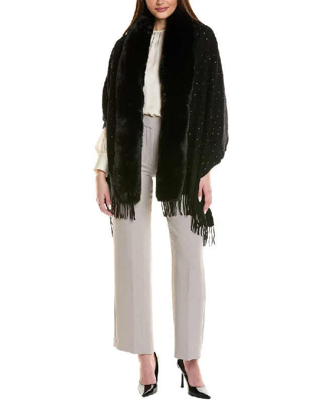Women's Off - Shoulder Chunky Knit Sweater Dresses in Earth TonesLa Fiorentina Embellished Cashmere Wrap Women's Off - Shoulder Chunky Knit Sweater Dresses in Earth TonesLa Fiorentina Embellished Cashmere Wrap