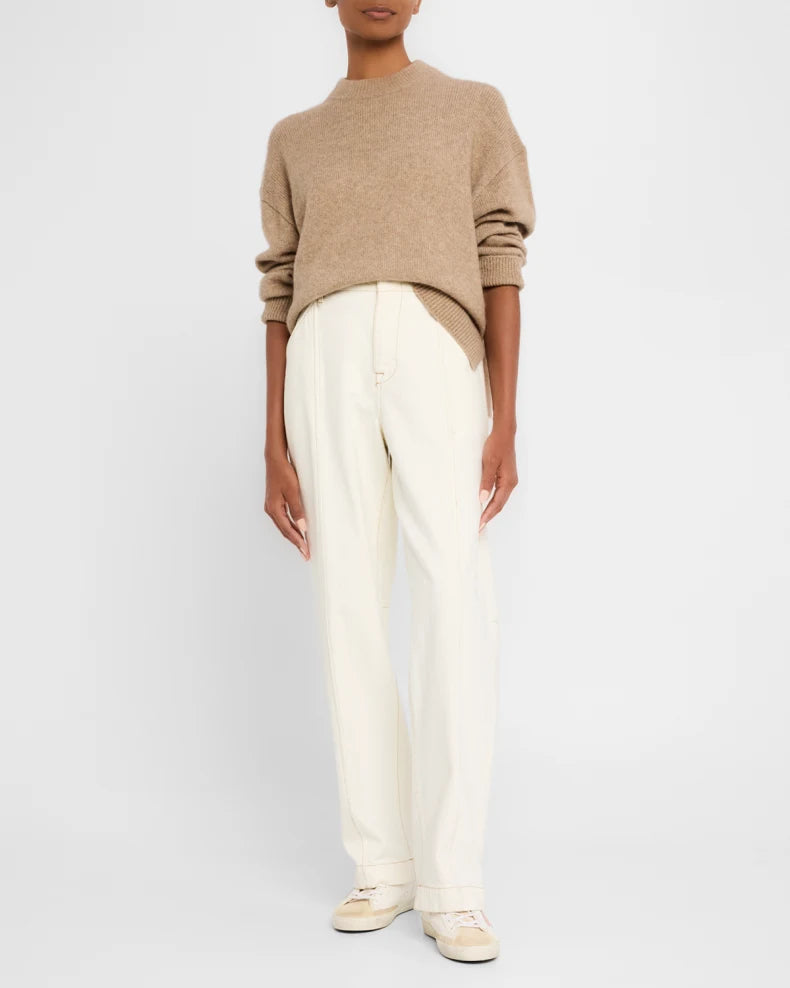 Cropped Women's Angora Blend Sweaters for a Trendy LookMiranda Oatmeal