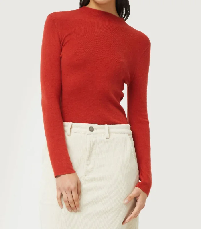 Women's Off - Shoulder Chunky Knit Sweater Dresses in Earth TonesMock Neck Top In Rust Women's Off - Shoulder Chunky Knit Sweater Dresses in Earth TonesMock Neck Top In Rust