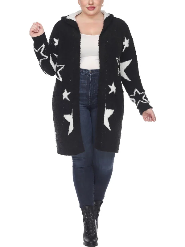 Knee - Length Women's Wool Blend Sweater Dresses in Neutral ColorsPlus Stars Womens Knit Hooded Cardigan Sweater Knee - Length Women's Wool Blend Sweater Dresses in Neutral ColorsPlus Stars Womens Knit Hooded Cardigan Sweater