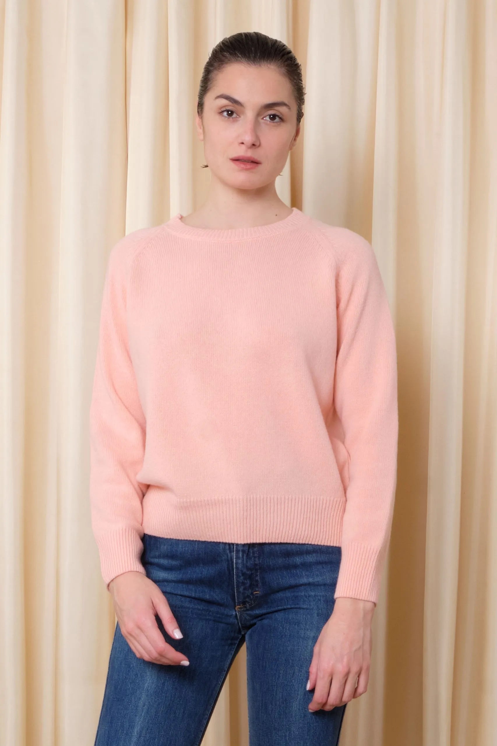 Boat Neck Women's Merino Wool Sweaters in Neutral ShadesRas Du Cou Ballerina