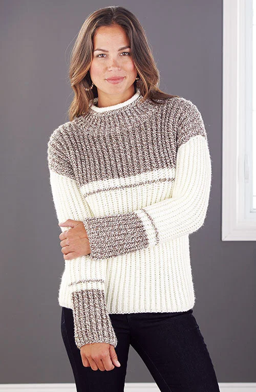 Plus Size Women's Ruffled Hem Sweaters in Floral PrintsRibbed Pullover