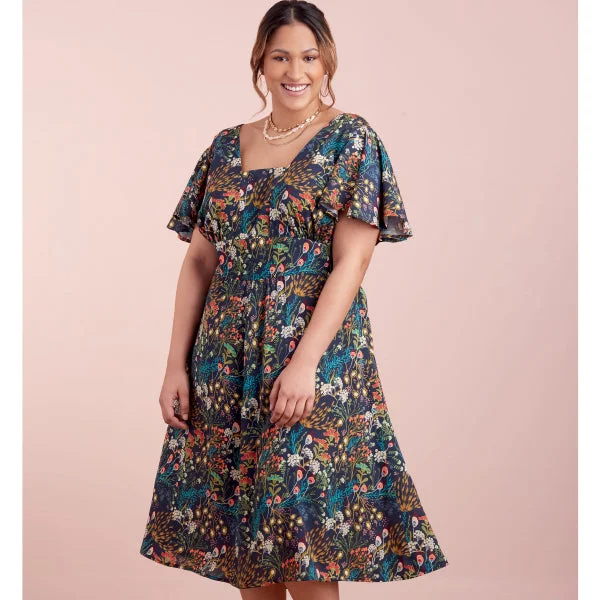 Mock Neck Women's Angora Blend Sweater Dresses in Solid ColorsSimplicity Dresses S9325 Mock Neck Women's Angora Blend Sweater Dresses in Solid ColorsSimplicity Dresses S9325