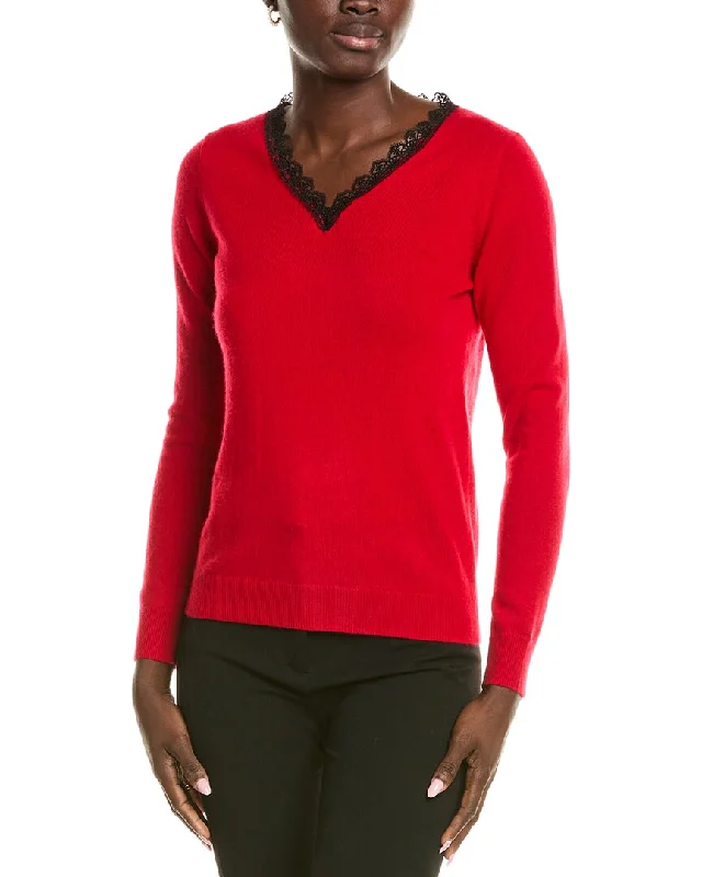 Open - Front Women's Cardigan - Style Mohair Sweaterssofiacashmere Lace Trim Cashmere Sweater Open - Front Women's Cardigan - Style Mohair Sweaterssofiacashmere Lace Trim Cashmere Sweater
