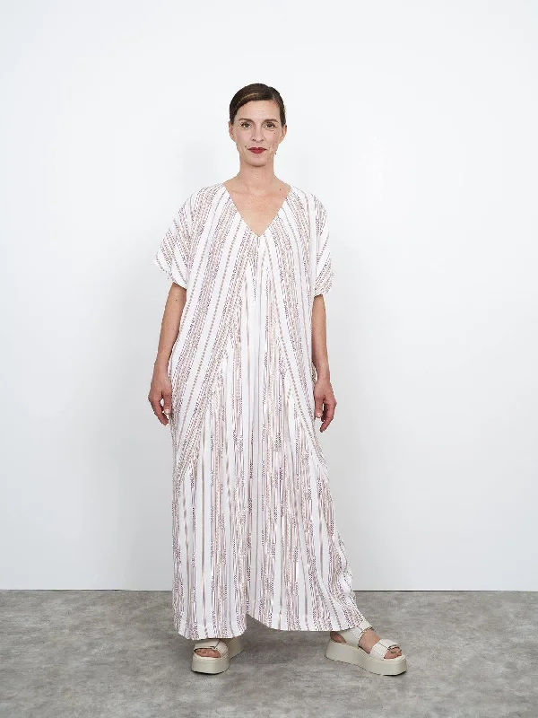 Plus Size Women's Asymmetric Hem Sweater Dresses in Modern DesignsThe Assembly Line Minimalist Kaftan Dress