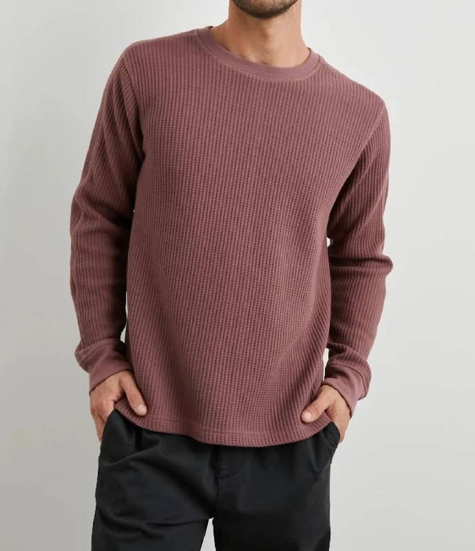 Midi - Length Women's Shetland Wool Sweater Dresses in Traditional PatternsWade Thermal Sweater In Brick Midi - Length Women's Shetland Wool Sweater Dresses in Traditional PatternsWade Thermal Sweater In Brick