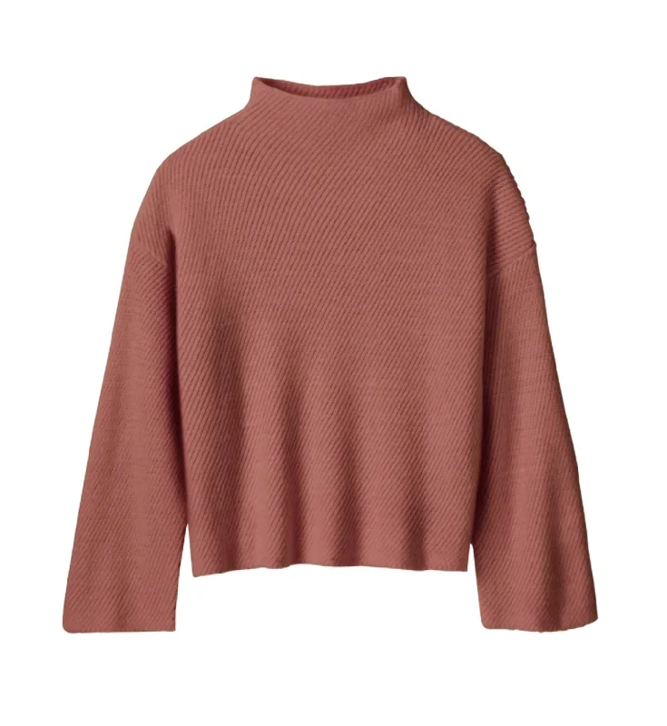 Plus Size Women's Long Sleeve Cable Knit Sweater DressesWomen's Earnest Sweater In Light Mahogany Plus Size Women's Long Sleeve Cable Knit Sweater DressesWomen's Earnest Sweater In Light Mahogany