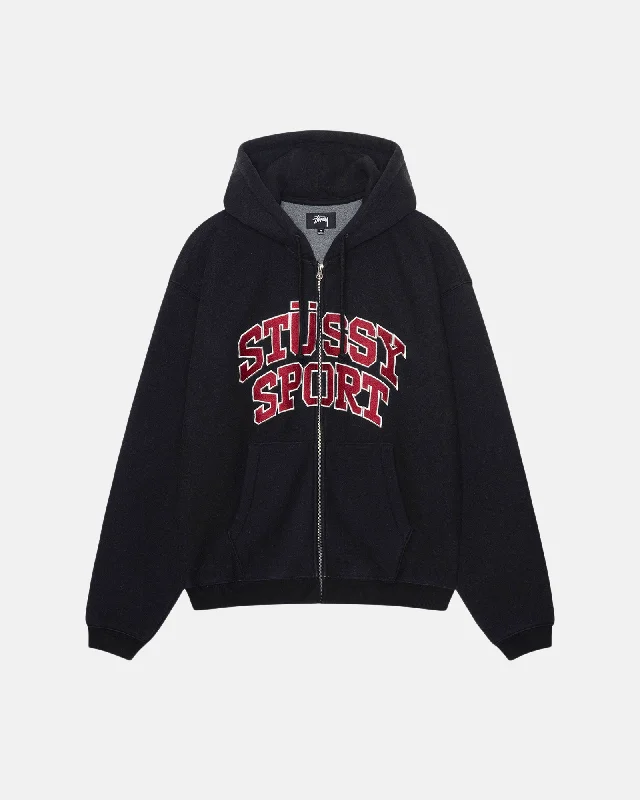 Women's graphic - printed sweatshirt featuring floral patterns for a feminine touchSTÜSSY SPORT ZIP HOODIE Women's graphic - printed sweatshirt featuring floral patterns for a feminine touchSTÜSSY SPORT ZIP HOODIE