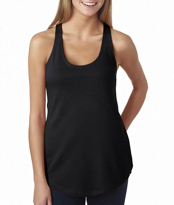 Women's cropped sweatshirt with a slogan graphic for a fun and expressive look6933 - Next Level Ladies The Terry Racerback Tank Top | Black Women's cropped sweatshirt with a slogan graphic for a fun and expressive look6933 - Next Level Ladies The Terry Racerback Tank Top | Black