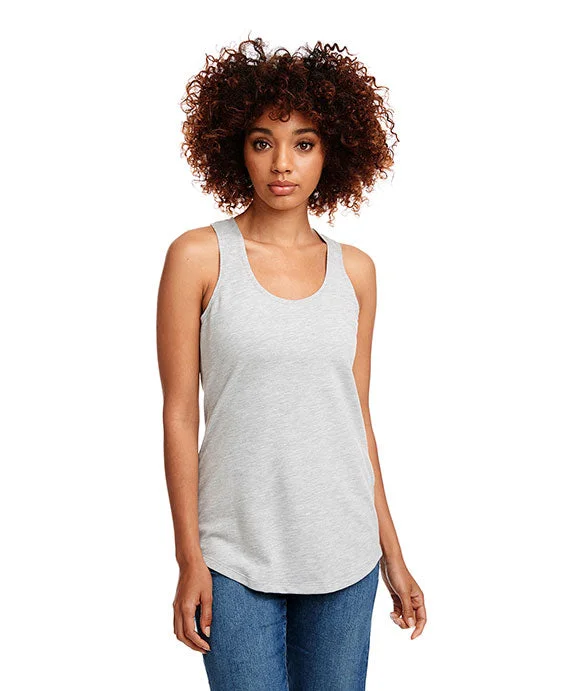 Women's mock - neck sweatshirt made of moisture - wicking material for fitness use6933 - Next Level Ladies The Terry Racerback Tank Top | Heather Grey Women's mock - neck sweatshirt made of moisture - wicking material for fitness use6933 - Next Level Ladies The Terry Racerback Tank Top | Heather Grey