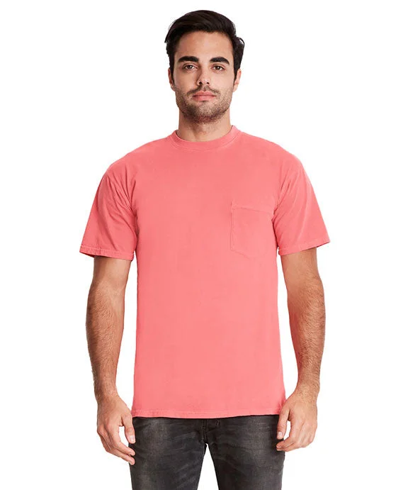 Women's tie - dye hoodie in bright colors for a retro and eye - catching style7415 - Next Level Adult Inspired Dye Crew Pocket Tee | Guava Women's tie - dye hoodie in bright colors for a retro and eye - catching style7415 - Next Level Adult Inspired Dye Crew Pocket Tee | Guava