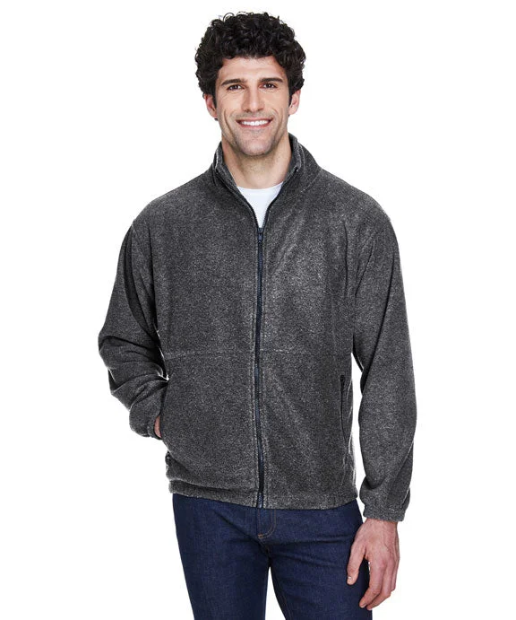 8485 - UltraClub Mens Iceberg Fleece Full-Zip Jacket | Charcoal