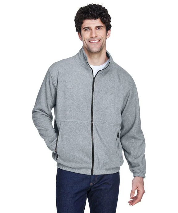 8485 - UltraClub Mens Iceberg Fleece Full-Zip Jacket | Grey Heather