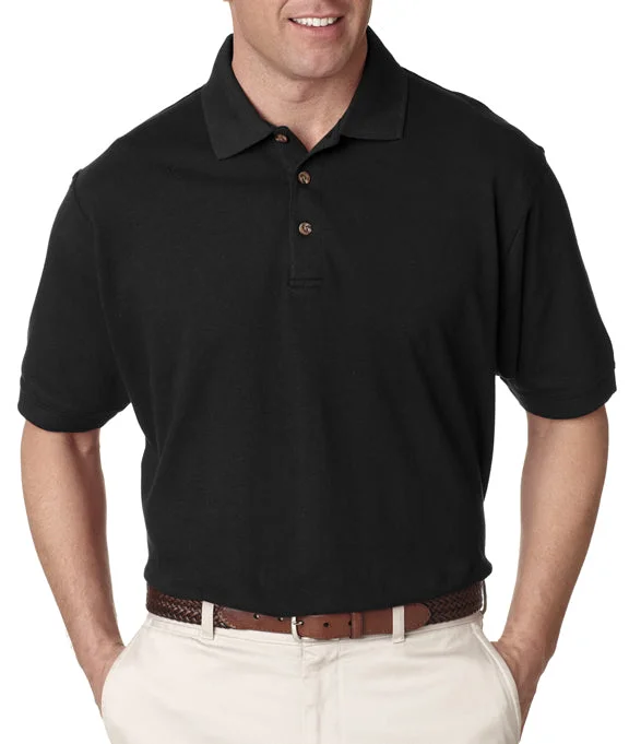 8535 - UltraClub Mens Classic Piqué Polo Shirt | Black